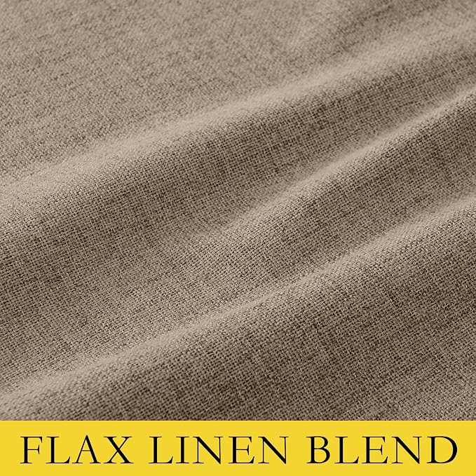 NICETOWN Linen Full Blackout Curtains 52 x 80 inch Panels, Full Bedroom Light - Image 6