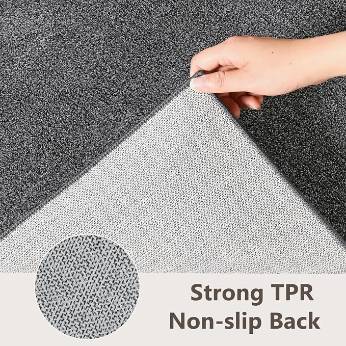 5x7 Black/White Area Rug Washable Non-Slip Soft - Image 6