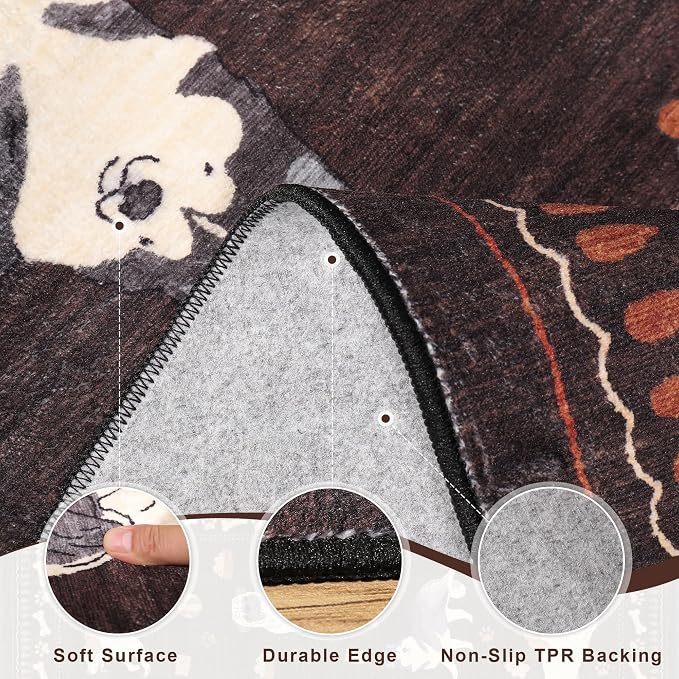 DUKINO 2x3 Bathroom Rugs, Washable Dog Kitchen Rug Non Slip, Stain Resistant - Image 5