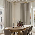 Burlywood Birch Linen Sheer Pleated Curtains 120 Inches Long 70 Inch Wide | by Twodrapes
