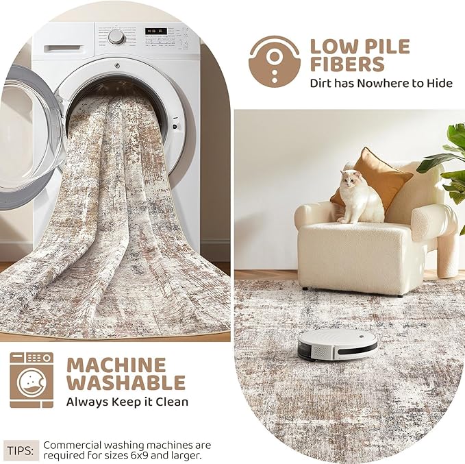 UERMEI 5x7 Washable Area Rug - Image 7