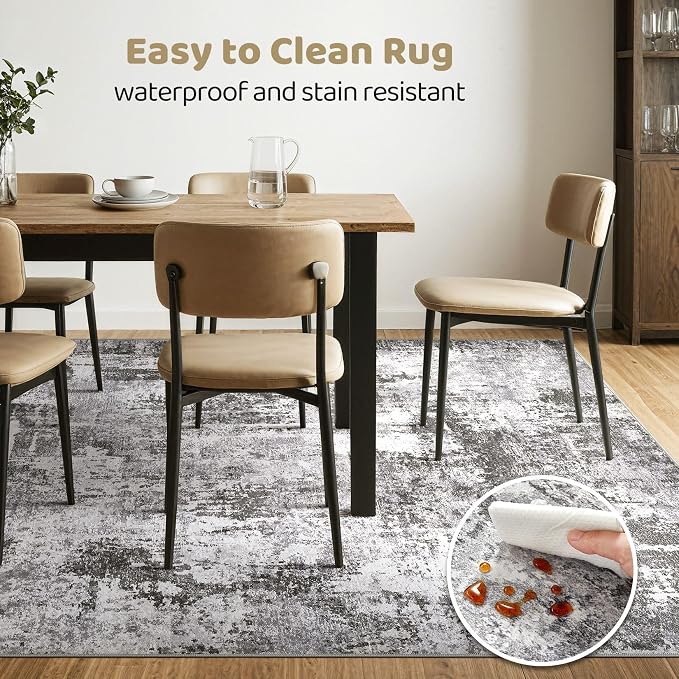 LOONGRUG 7x10 Area Rug Washable Large Neutral Modern Living Room Rugs | - Image 6