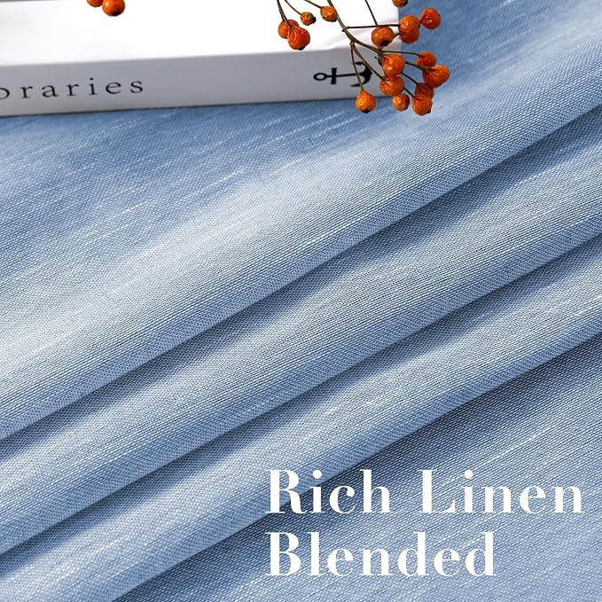H.VERSAILTEX Linen Curtains 90 inches Long Linen Curtains/Natural Linen Blended - Image 4
