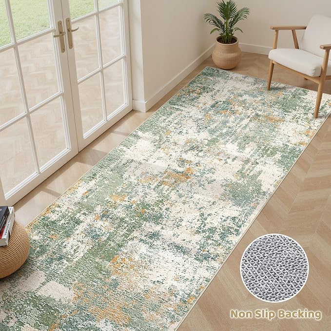 LOONGRUG Runner Rug 2x10 Washable Non-Slip Kitchen Neutral Modern Rug | - Image 3