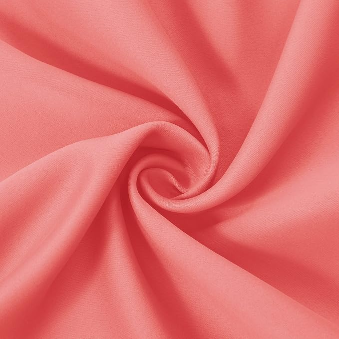 Coral Thermal Blackout Curtains/42 x 72 Inch/Set of 2 Panels Room Darkening - Image 8