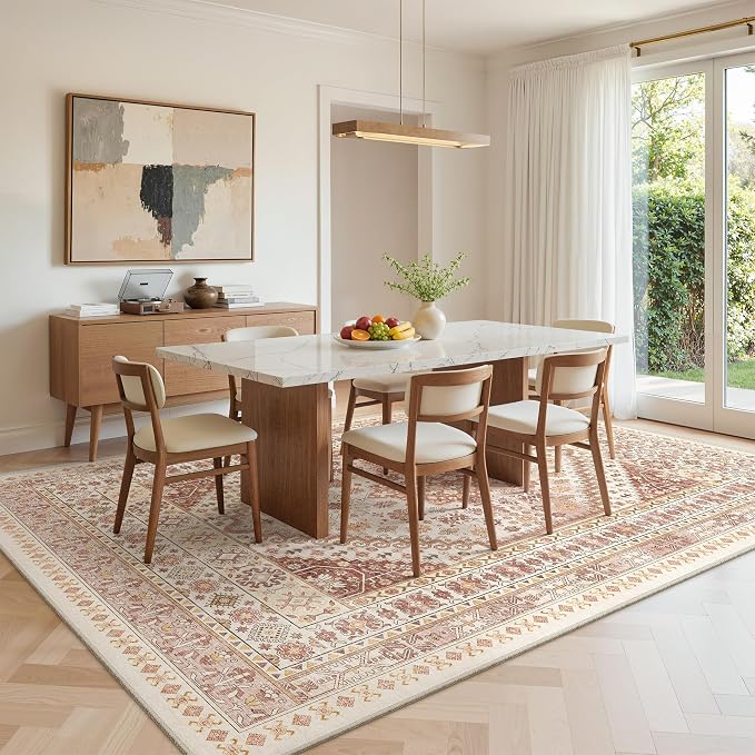 5x7 Area Rugs for Living Room, Large Washable Rug, Dining Room, Low Pile - Image 8