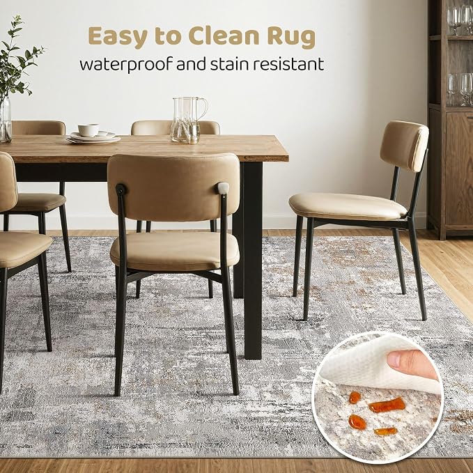 LOONGRUG 12x15 Area Rug Washable Large Neutral Modern Living Room Rugs | - Image 6
