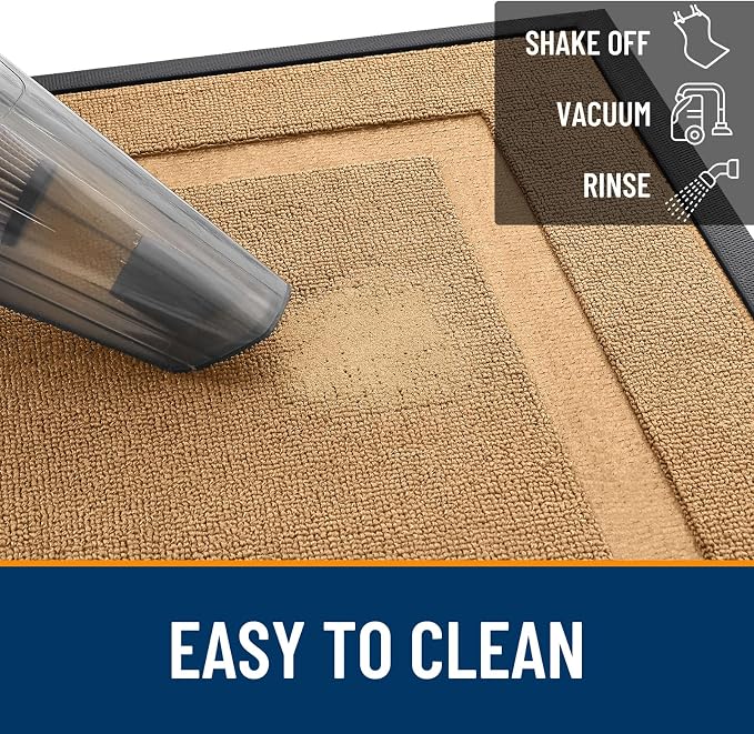 OLANLY Front Door Mat Outside 47x17, All-Season Heavy-Duty Rubber Doormat | - Image 5
