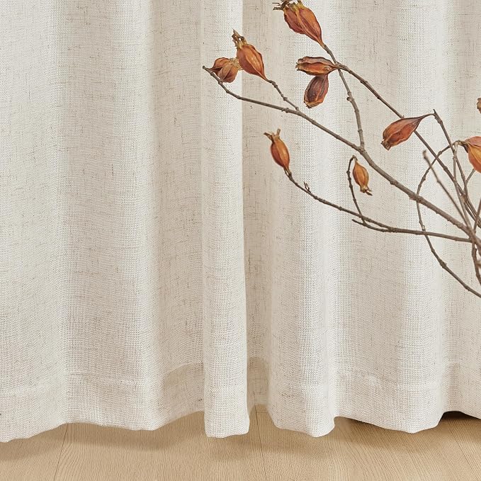 MYSKY HOME Sheer Curtains 63 Inch Length - Image 5