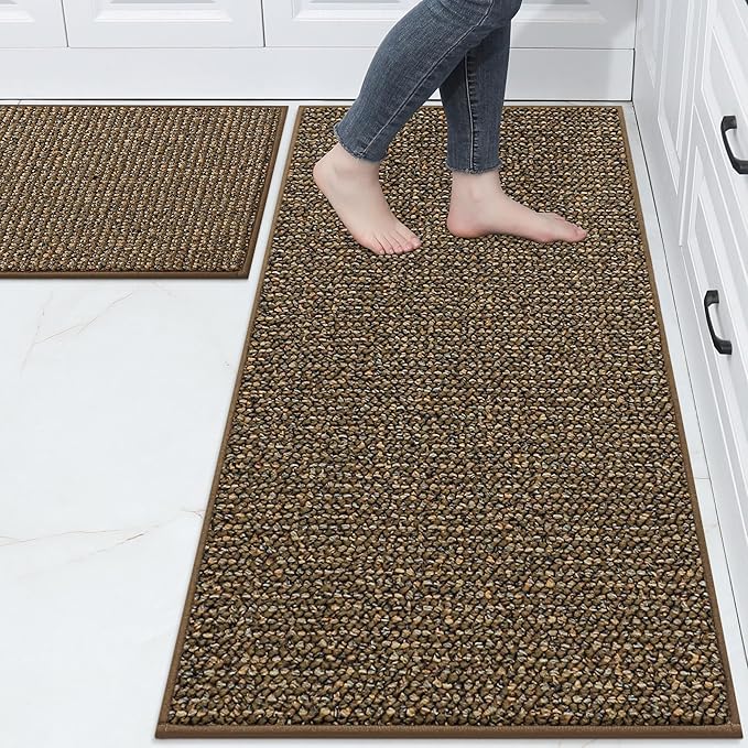 BEQHAUSE Kitchen Rugs and Mats 2PCS Non-Slip, Machine Washable Rugs by BEQHAUSE