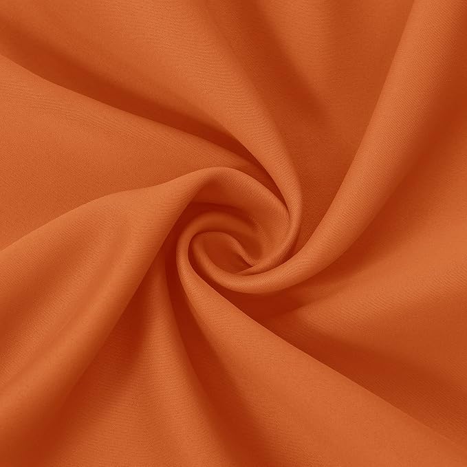 Orange Blackout Curtains 52 x 63 Inch Length/Set of 2 Curtain Panels/Thermal - Image 5
