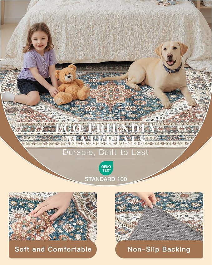 Madane Washable Runner Rugs 2x10 Long - Image 6