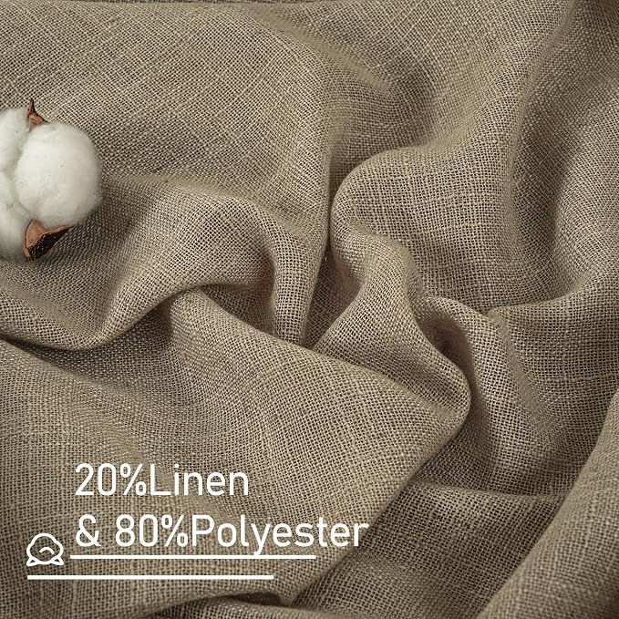 Sheer Linen Curtains 48 Inches Length - Image 3