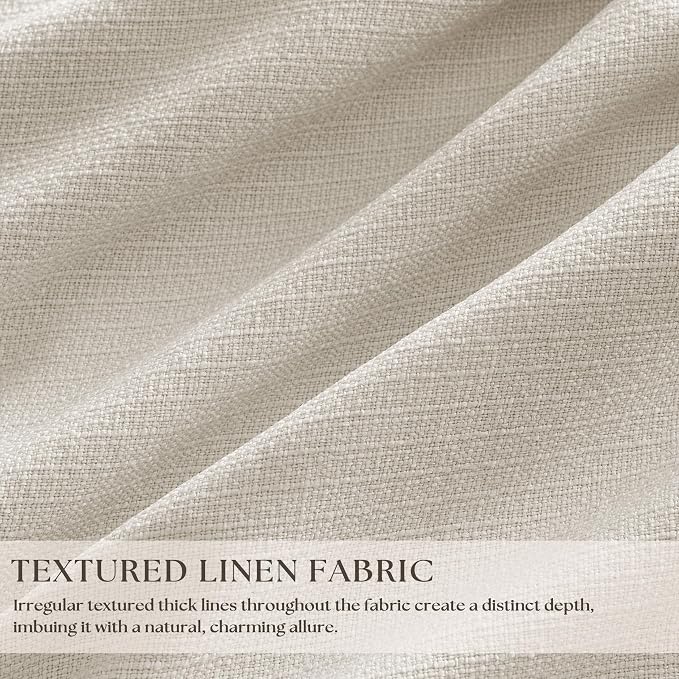 80 Inch Pinch Pleated Linen Black Out Curtains - Image 2