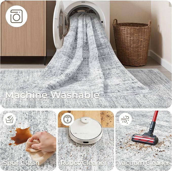 3x16 Runner Rug Non Slip, Washable Hallway Runner Rug, Living Room, Extra Long - Image 8