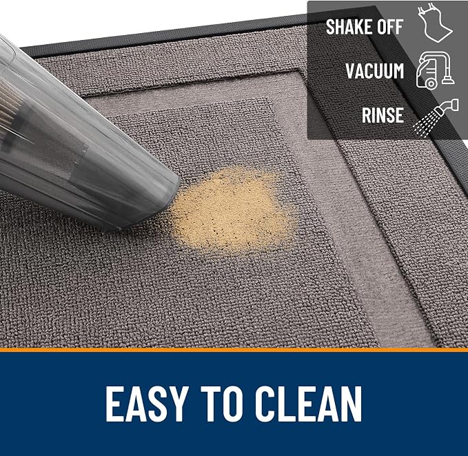 OLANLY Front Door Mat Outside 47x17, All-Season Heavy-Duty Rubber Doormat | - Image 5