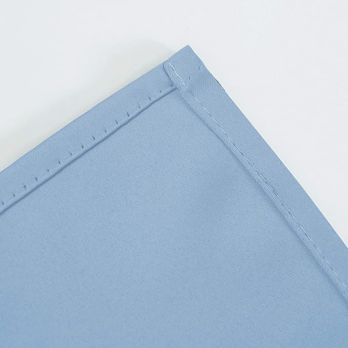 Sky Blue Thermal Blackout Curtains/52 x 63 Inch/Set of 2 Panels Room Darkening - Image 8