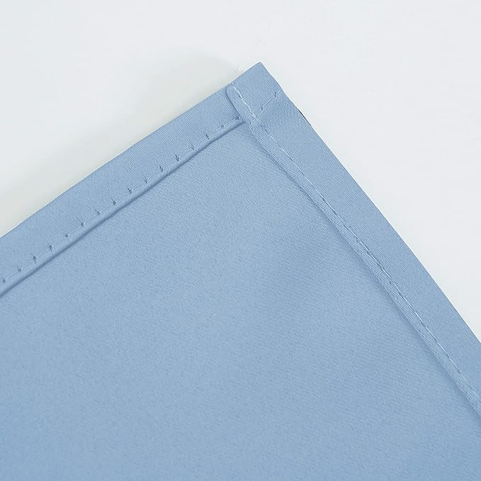 Sky Blue Thermal Blackout Curtains/52 x 54 Inch/Set of 2 Panels Room Darkening - Image 8