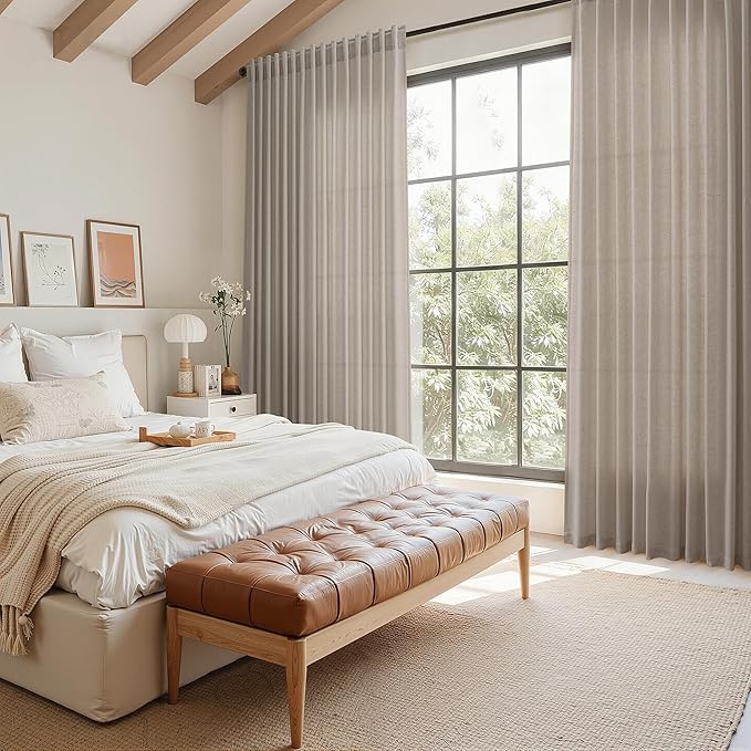 Ecru Linen Curtains 96 Inches Long - Image 7
