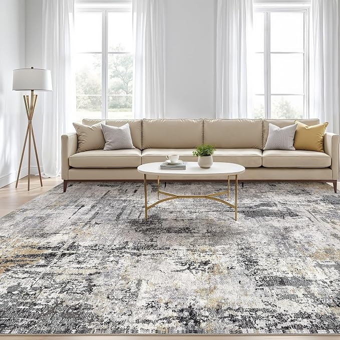 LOONGRUG 8x10 Area Rugs Washable Large Neutral Modern Living Room Rug | - Image 5