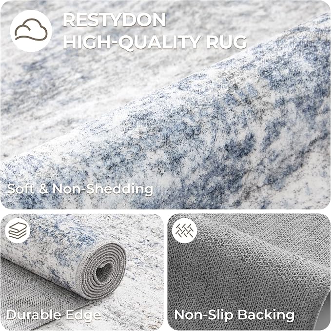 6x9 Area Rugs for Living Room, Large Washable Rug, Dining Room, Low Pile - Image 7