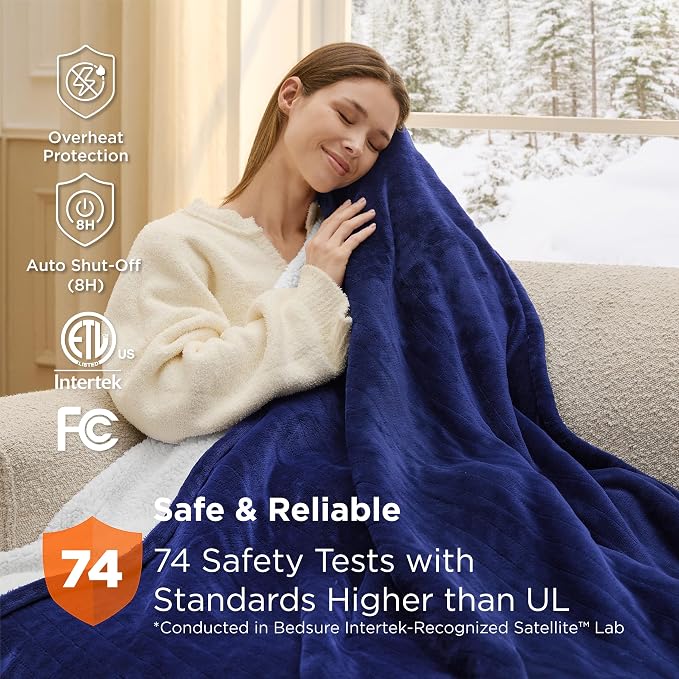Bedsure Heated Blanket Twin Size, Soft Electric Blanket - Image 6