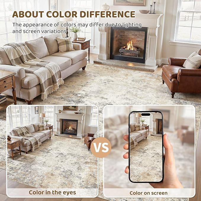UERMEI 12x15 Area Rug Living Room Rugs - Image 5