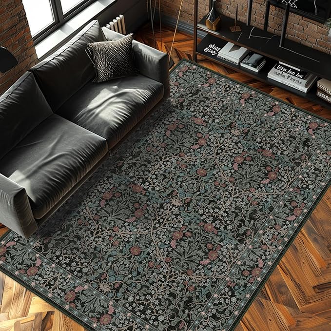4x6 Area Rug for Bedroom Beside Rug, Laundry Room, Washable Non-Slip Low Pile by Unknown