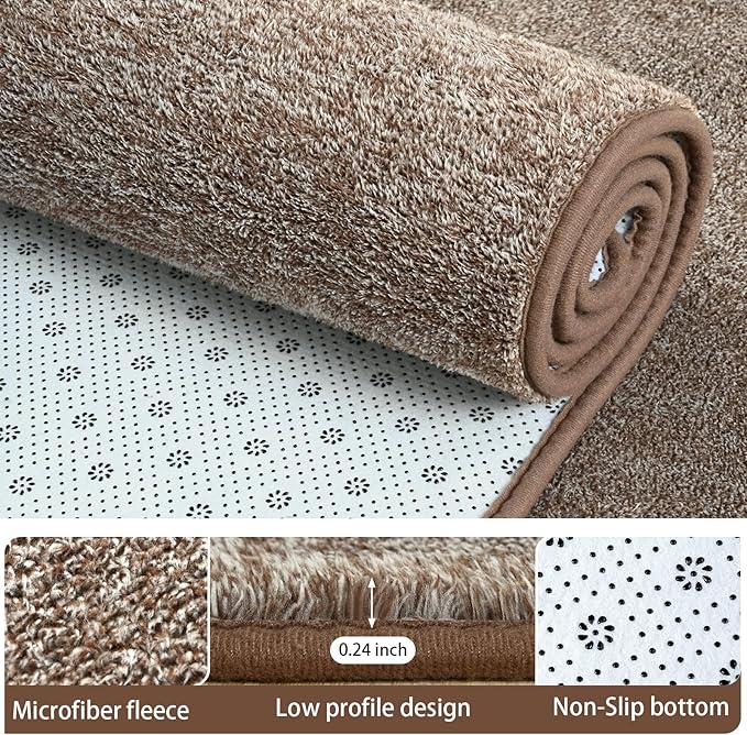7x10 Area Rugs for Living Room Non Slip Dorm Bedroom Rug, Minimalist Washable - Image 5