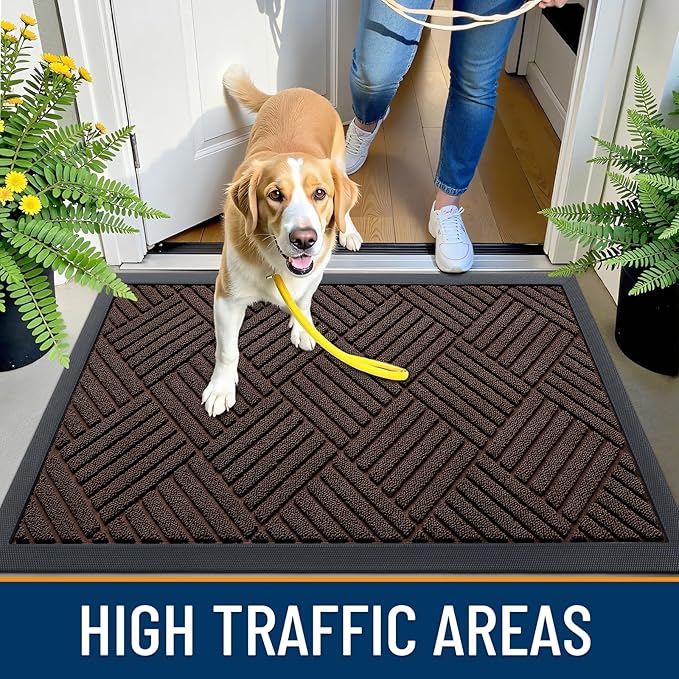 OLANLY Front Door Mat Outside Entrance 47x17, Waterproof Heavy-Duty Doormat | - Image 6