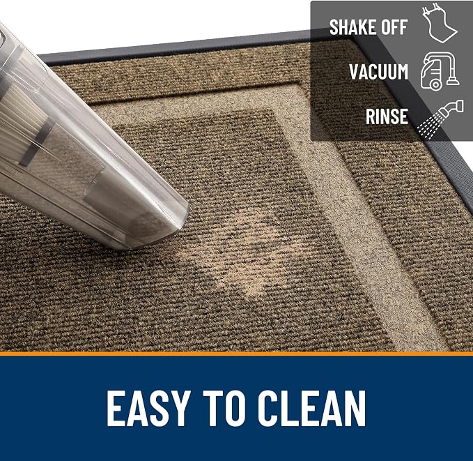 OLANLY Front Door Mat Outside 59x34, All-Season Heavy-Duty Rubber Doormat | - Image 6