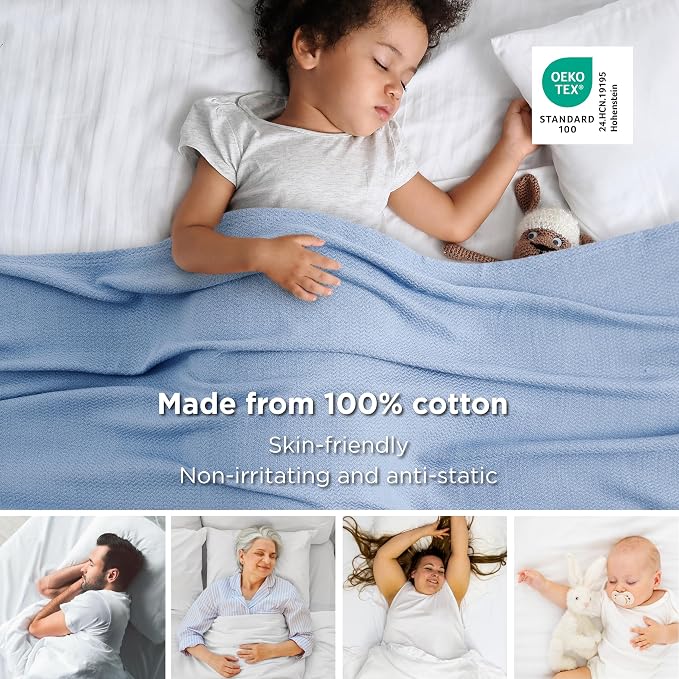 Bedsure GentleSoft 100% Cotton Blanket King Size - Image 2