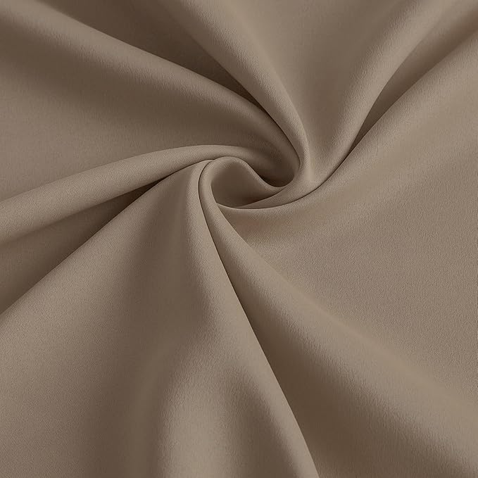 Cappuccino Pinch Pleated 60 Inch Wide Curtains 60 x 90, Thermal Insulated Noise - Image 7