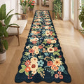 DUKINO 2.6x12 Washable Runner Rug, Floral Non Slip Kitchen Rug, Stain Resistant by DUKINO