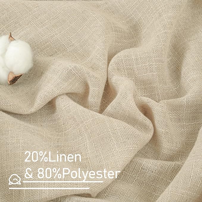 60 Inch Semi Sheer Linen Curtains - Image 2