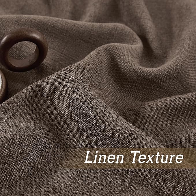 RYB HOME Farmhouse Boho Linen Sheer Curtains 90 inches Long - Image 4