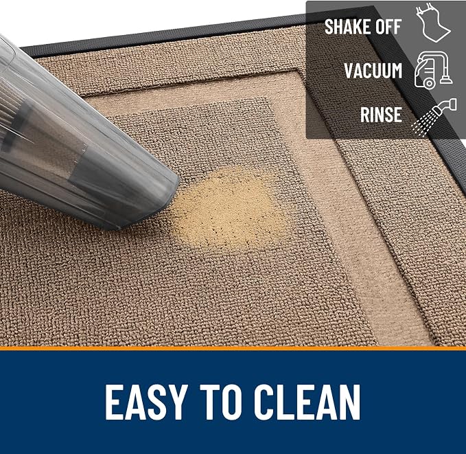 OLANLY Front Door Mat Outside 47x32, All-Season Heavy-Duty Rubber Doormat | - Image 5