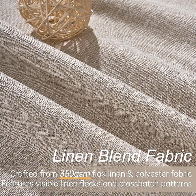 Linen Blackout Curtains 120 Inches Long - Image 2