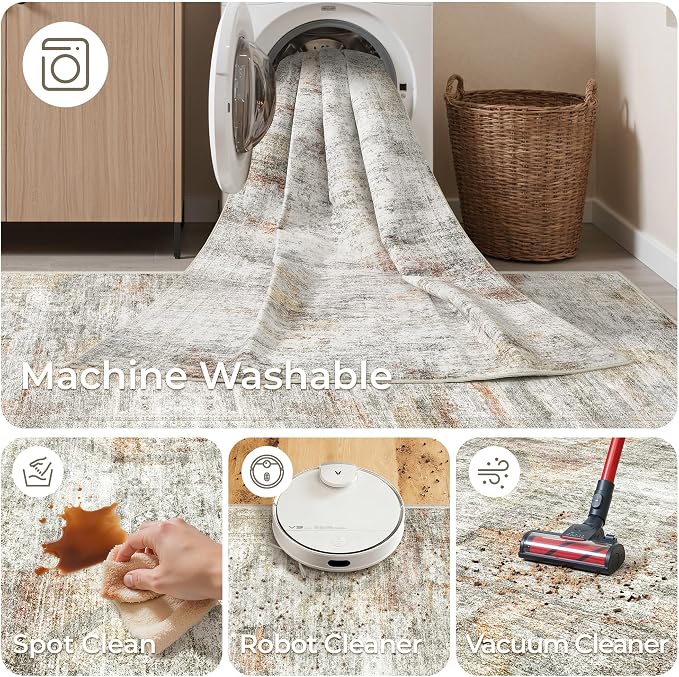 2x3 Rug Non Slip, Small Washable Entryway Rug, Runner - Image 8