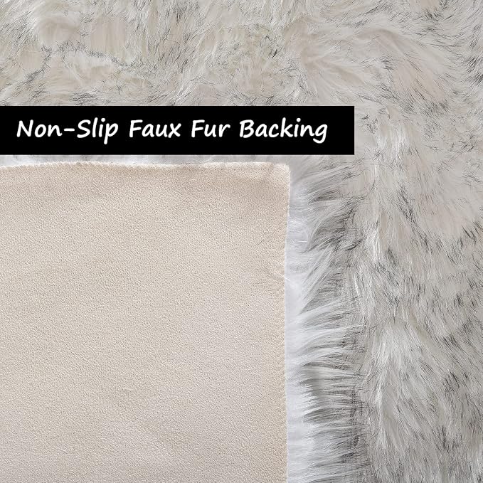 Goolela Faux Sheepskin Rug 2x6 Fluffy Fuzzy Furry Runner - Image 4