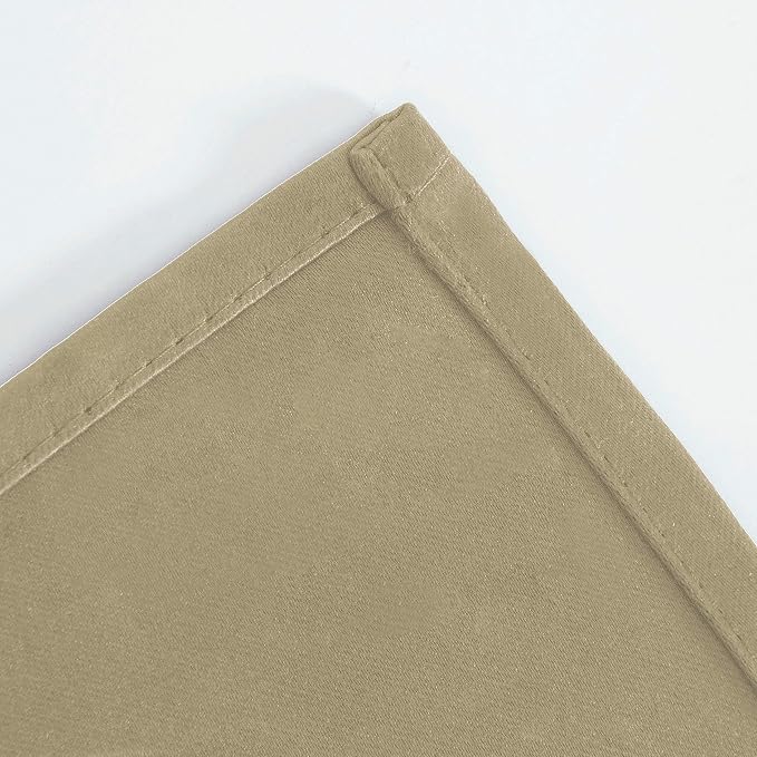 Beige Blackout Curtains 34 x 84 Inch Length/Set of 2 Curtain Panels/Thermal - Image 8