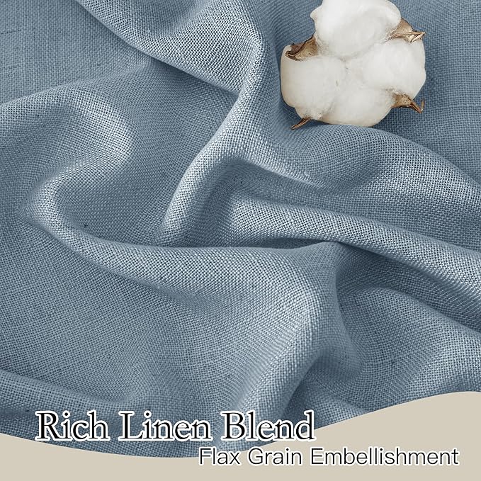 RYB HOME Linen Semi Sheer Curtains - Image 2