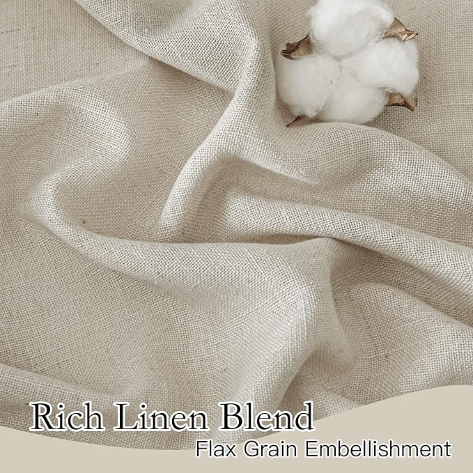 RYB HOME Linen Curtains for Bedroom - Image 2