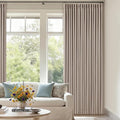 Burlywood Birch Linen Pinch Pleated Blackout Bedroom Curtains 80 Inch Long | by Twodrapes