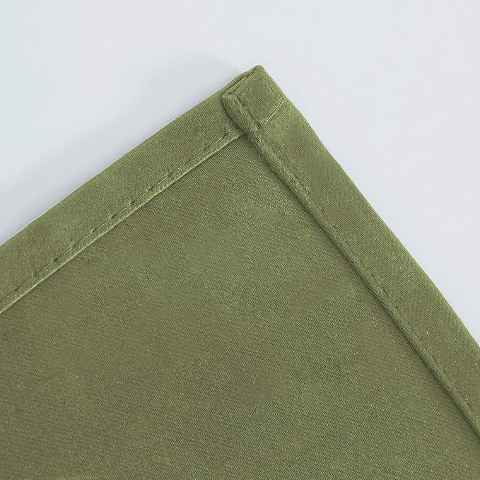 Olive Green Blackout Curtains 52 x 63 Inch Length/Set of 2 Curtain - Image 8