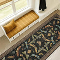Black Insect 2'6"x10' Washable Extra Long Runner Rugs by HazoHaus