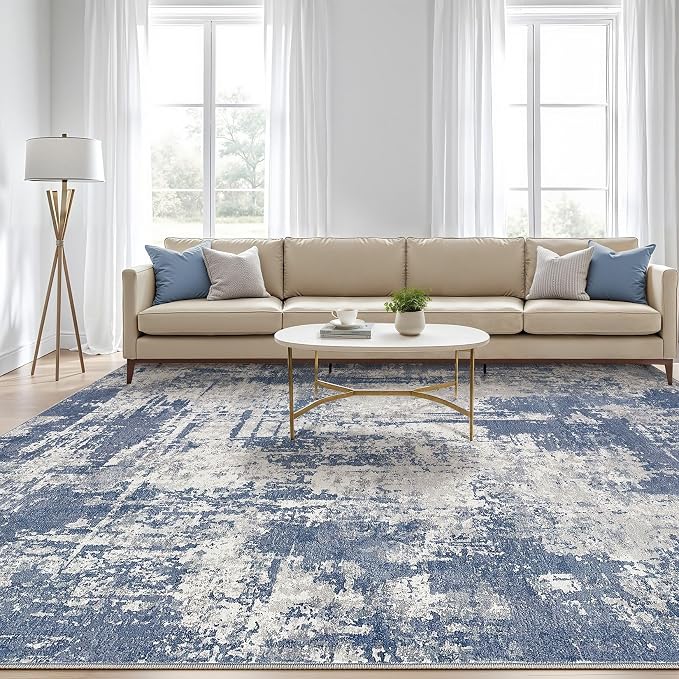 LOONGRUG 10x14 Area Rugs Washable Large Neutral Modern Living Room Rug | - Image 5