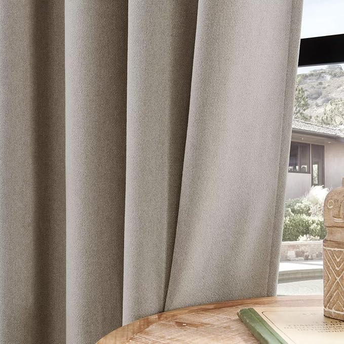 Joydeco Faux Linen Pinch Pleated Curtains 72 Inch Length, Light Filtering - Image 6