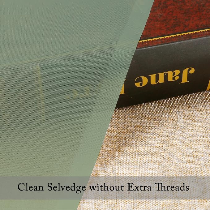 Sage Green Sheer Curtains 36 inches Long, Short Kitchen Window Treatment Solid - Image 3