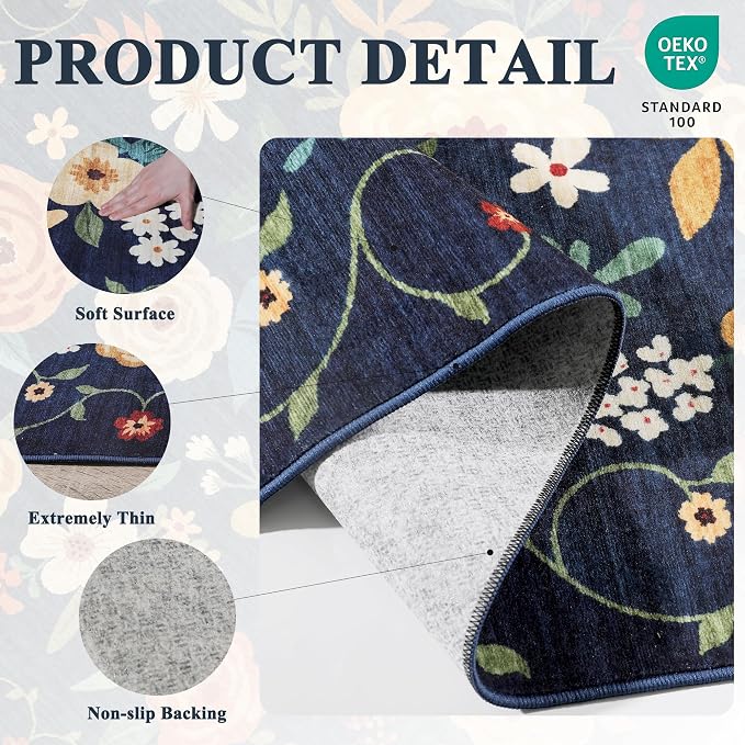 DUKINO 2x8 Runner Rug, Washable Runner Rug - Image 4